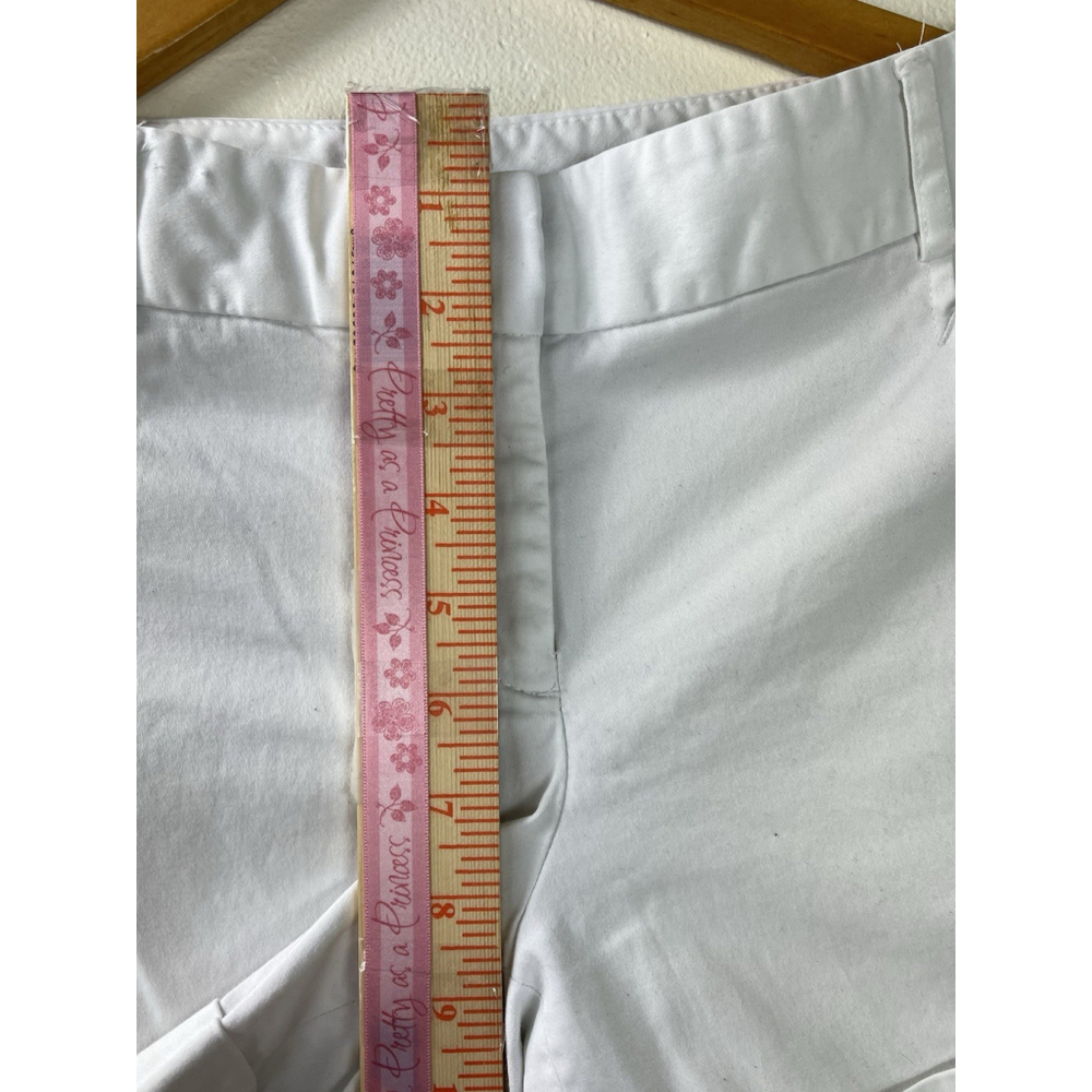 express chino shorts womens size 4 flat front mid rise white - Picture 8 of 11